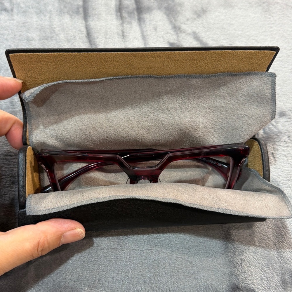 Blake Kuwahara Knowles Eyeglasses Unisex Wine Geometric Japan Frames 52-18-145 - Picture 9 of 9